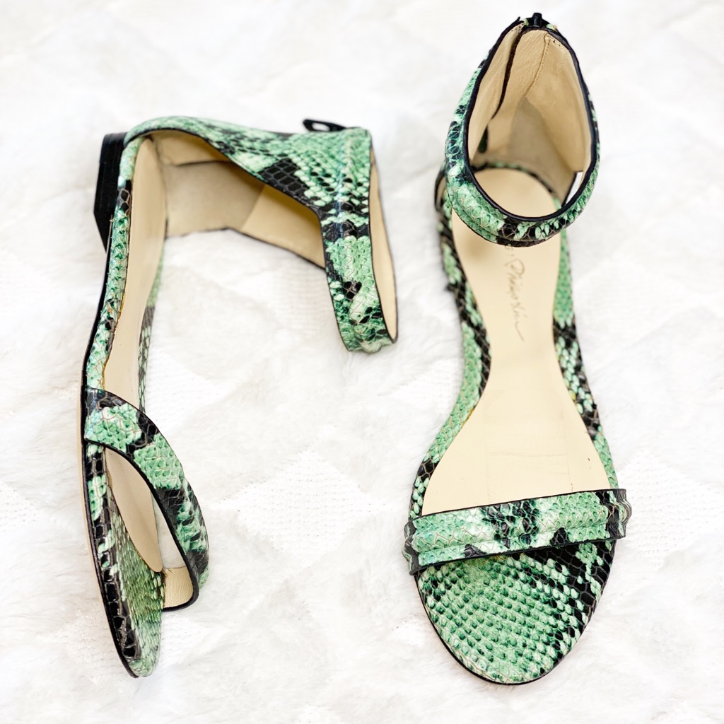 3.1 Phillip Lim Python Embossed Flat Sandals